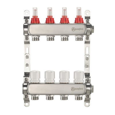 Группа коллект нерж Aquasfera расход 1" м/м 10в 3/4" ЕК н/р 9503-09