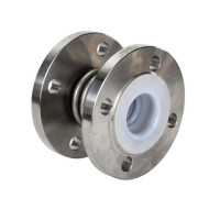 Компенсатор сильфонный осевой DN.ru CB-3232P-F Ду300 Ру16 фланцевый, сильфон - нержавеющая сталь SS316, уплотнение - PTFE, футерованный, осевой ход 30мм