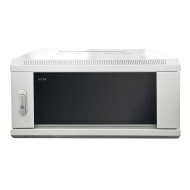 Шкаф настенный 4U Netko серия WMA (Wall Maestro) (600х450х280), передняя дверь стекло, собранный, серый "А"