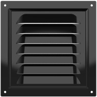 Решетка ERA 1515МЭ, металл, чёрная