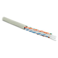 Кабель витая пара Hyperline UUTP4-C6-S23-IN-PVC-GY-305 U/UTP кат.6 4х2х23AWG solid PVC сер. (м)