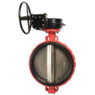 Затвор дисковый поворотный Rushwork 201-500-16, DN500, PN16, GG25 / AISI304 / EPDM, М/Ф, редуктор, квадрат 32х32 (квадрат 36 указать при заказе)