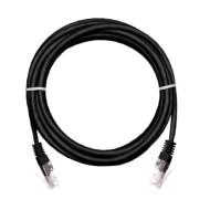 Коммутационный шнур NETLAN U/UTP 4 пары, Кат.5е (Класс D), 100МГц, 2хRJ45/8P8C, T568B, заливной, многожильный, BC (чистая медь), PVC нг(B), черный, 2м, уп-ка 10шт.