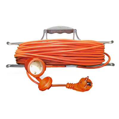 Удлинитель-шнур на рамке 1х20м с заземл. 10А IP54 УШ-10 ПВС 3х0.75 розетки с защ. крышкой UNIVersal 9632022