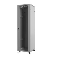 Шкаф напольный 19" Netko 42U серия Optima (600х600х2022), передняя дверь стекло, серый, разобранный (упакован в 2 коробки)