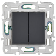 SKANDY Выключатель 2-клавишный перекрестный 10А SK-V06T титан IEK