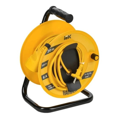 Удлинитель на катушке IEK Garden 1х20м УК20 2P 2х0.75кв.мм