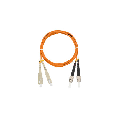 Шнур NIKOMAX волоконно-оптический, переходной, многомодовый 50/125мкм, стандарта OM2, SC/UPC-ST/UPC, двойной, полимерный материал нг(A)-HF, 2мм, оранжевый, 2м