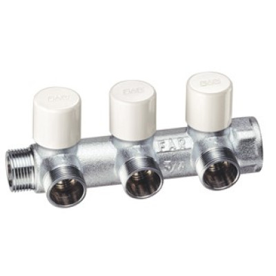 Балансировочный коллектор FAR 3/4" 3 отвода евроконус 1/2" аналог FK 3870 3412