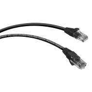 Патч-корд Rj-45 Cabeus PC-UTP-RJ45-Cat.5e-0.15m-BK-LSZH кат.5е 0.15 метра черный