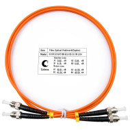 Оптический патч-корд ST-ST Cabeus FOP-62-ST-ST-1m 62,5/125 (ОМ1) 1 метр