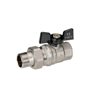 BUGATTI Oregon 322 Кран шаровой 1 1/4 НВ, с разъемным соединением, алюминиевая бабочка, шт.