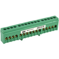 Шина нулевая в корпусном изоляторе IEK ШНИ-6х9-16-К-З на DIN-рейку