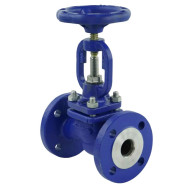 Клапан запорный сальниковый DN.ru VSO2130M-F-S Ду15 Ру40, фланцевый, корпус - сталь GS-C25, уплотнение - металл, управление - штурвал