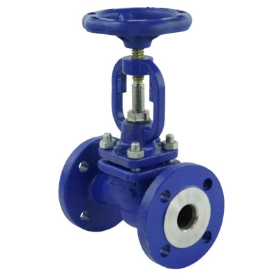 Клапан запорный сальниковый DN.ru VSO2130M-F-S Ду15 Ру40, фланцевый, корпус - сталь GS-C25, уплотнение - металл, управление - штурвал