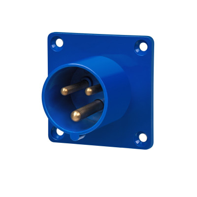 Вилка TDM 613 скрытая 2Р+РЕ 16А 220В IP44