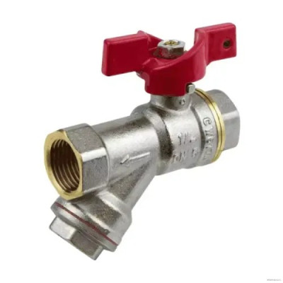 Кран-фильтр шаровой Aquasfera латунь 1015 Euro Ду15 Ру40 м/м полн баб 1015-01