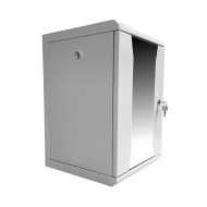Шкаф настенный 10" 9U Netko серия COMPACT (320х315х465), передняя дверь стекло, серый