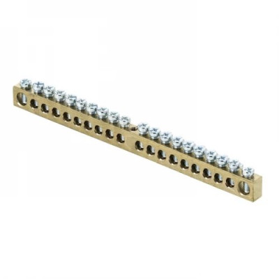 Шина PEN EKF "ноль-земля" 6х9 20 отвер. латунь крепеж по центру PROxima sn0-63-20