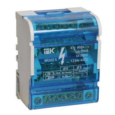 Шина нулевая на DIN рейку IEK 4/7