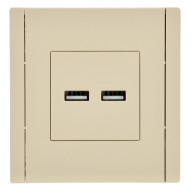 FORTE&PIANO Розетка USB A+A 3,1А FP449 ваниль IEK