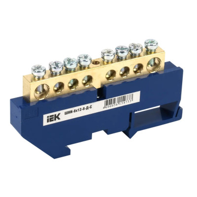 Шина нулевая на DIN-изол. ШНИ 8х12-8-Д-С IEK