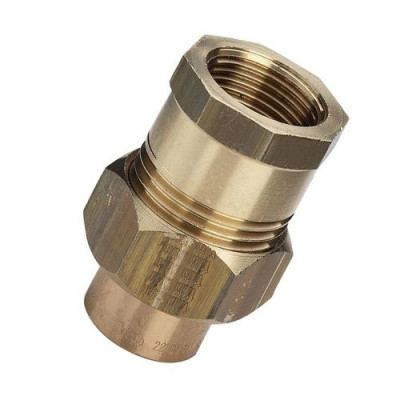 Американка 18-3/4" Viega R4, 94340G, пайка-резьба, вн., бронза