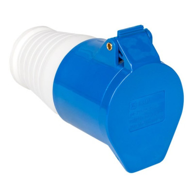 Розетка кабельная EKF силовая переносная 213 2Р+РЕ 16А 220В IP44