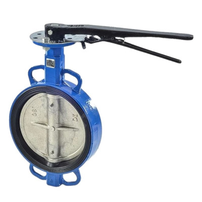 Затвор дисковый поворотный чугун Сантехкомплект Ду 80 Ру16 межфл с рукояткой диск чугун манжета EPDM RMCX