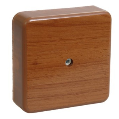 Коробка распаячная IEK КМ41212-05 для открытой проводки 75х75х20 мм дуб (6 клемм 6мм2)