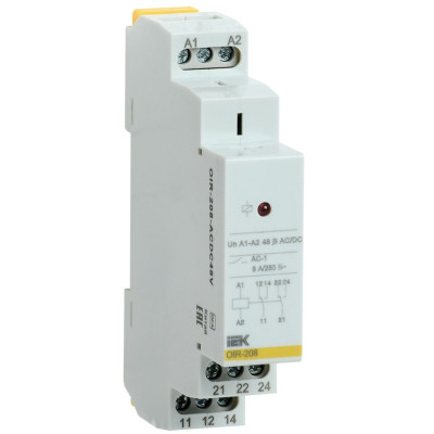 Промежуточное реле IEK OIR 2 контакта (8А) 48 В AC/DC
