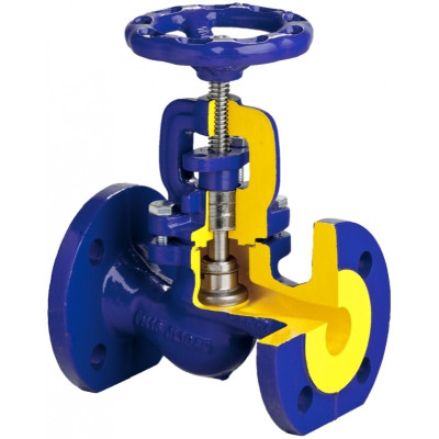 Вентиль запорный с сильфонным уплотнением Ду32 Ру40 фланцевый