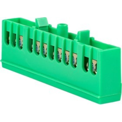 Шина "PE" EKF 12 отверстий 6х9 мм на DIN-рейку изолированный корпус латунь PROxima sn0-63-12-ig