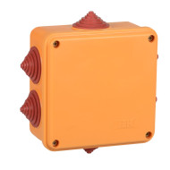 Коробка распаячная огнестойкая ПС 100х100х50мм 6P 6мм2 IP55 6 вводов IEK UKF30-100-100-050-6-6-09