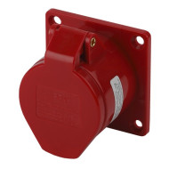 Розетка стационарная внутренняя 414 3Р+РЕ 16А 380В IP44 (10/100/1600) ЭРА