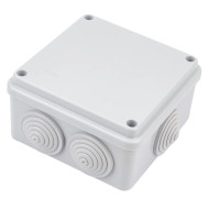 Коробка распределительная Ruvinil ОП 100х100х50мм 6 вводов IP54 серый