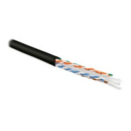Hyperline FUTP4-C6-S23-IN-LSLTX-BK-305 (305 м) Кабель витая пара F/UTP, категория 6, 4 пары (23 AWG), одножильный (solid), экран - фольга, нг(А)-LSLTx, внутренний, черный
