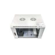 Шкаф настенный 12U Netko серия WMA (Wall Maestro) (600х600х635), передняя дверь стекло, собранный, серый "А"