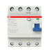 Выключатель дифференциального тока ABB F204 4п 80А 300мА тип AC