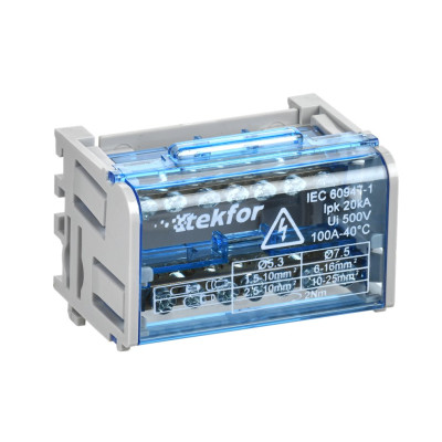 Шина IEK TEKFOR на DIN-рейку (кросс-модуль) ШНК 2х7 L+