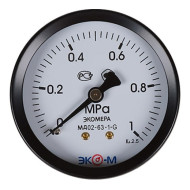 Манометр Экомера МД02-63мм 0..1,0МПа G1\4 Осевой