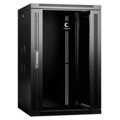 Шкаф телекоммуникационный настенный 19" 18U Cabeus SH-05F-18U60/45-R-BK