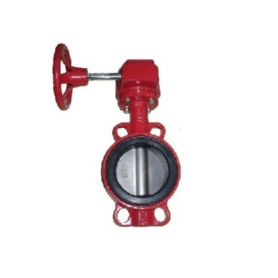 Затвор чугунный поворотный межфланцевый ABRA-BUV-VF866D300G Ру16 с редуктором