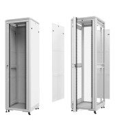 Шкаф напольный 47U Netko серия T2(A2) (800х1000х2277), передняя дверь стекло, серый, разобранный (упакован в 3 коробки)