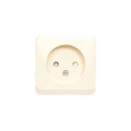 Systeme Electric ЭТЮД Крем Розетка 1-местная открытая установка без заземляющих контактов, со шторками PA16-002k