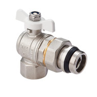 Кран-американка угловой с кольцом MVI 1/2" вн.-нар. бабочка