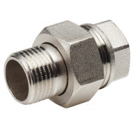 Американка 1"-1", General Fittings 2700, резьба-резьба, вн., латунь никелированная