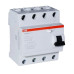 Выключатель дифференциального тока ABB FH204 4п 63А 30мА тип AC