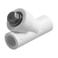 Фильтр PP-R белый сетчатый Дн40х45гр VALFEX 10141040