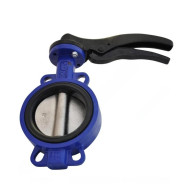 Tecofi затвор дисковый поворотный межфланцевый с мех редуктором, корпус и диск ковкий чугун, манжета EPDM, PN25, ДУ 125